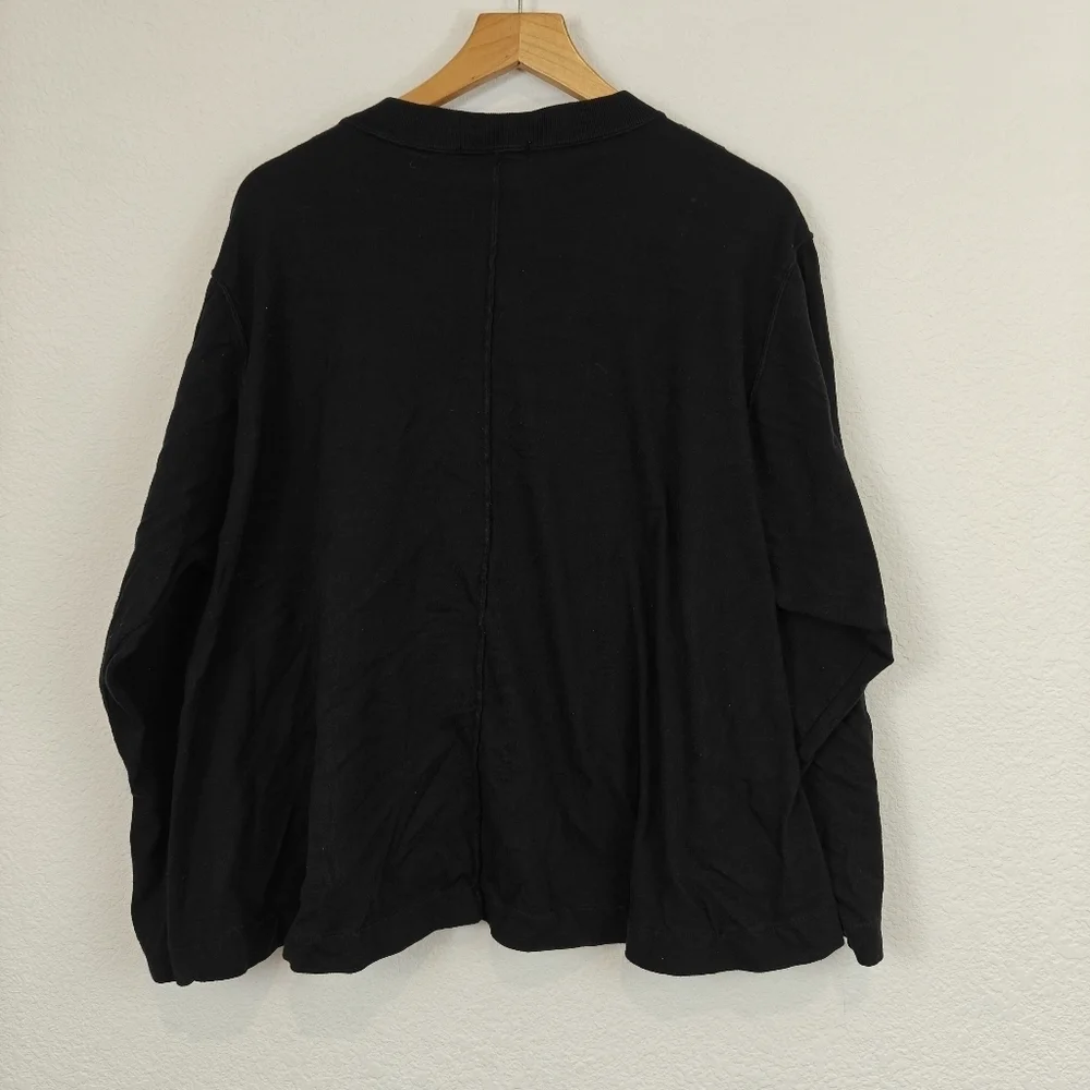 Vintage Mola Art Quilted Embroidered Long Sleeve Shirt Fish Print Size LG - Picture 8 of 11